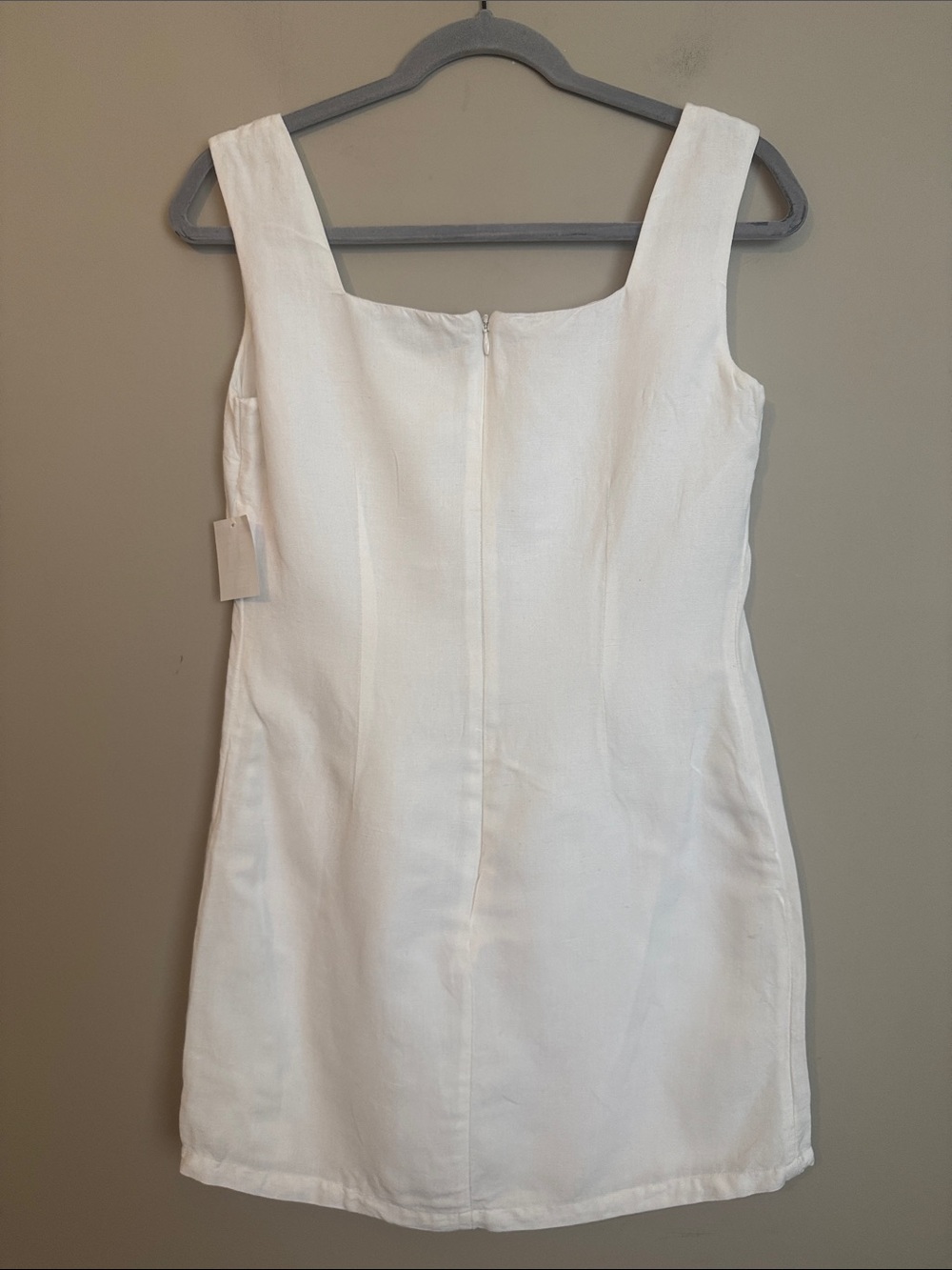 French Connection Birdie Square Neck Minidress, White, size 4 - Picture 10 of 12